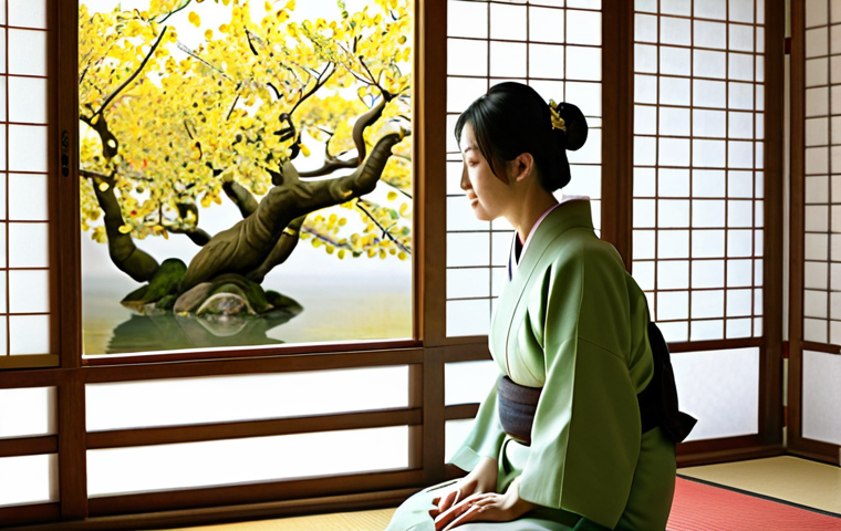 배당 성장 투자와 기업의 투자 전략 - Nurturing My Own Golden Spring**

Detailed Prompt:
A serene and inviting scene centered on a Japanes...